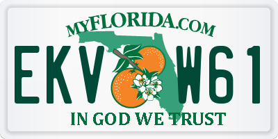 FL license plate EKVW61