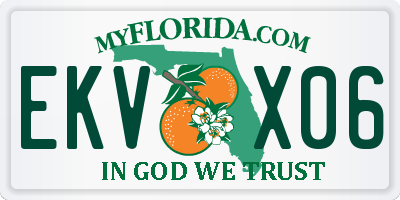 FL license plate EKVX06