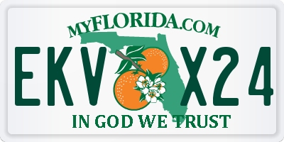 FL license plate EKVX24