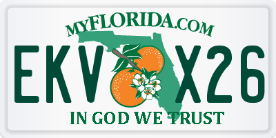 FL license plate EKVX26