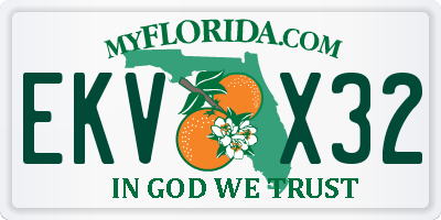 FL license plate EKVX32
