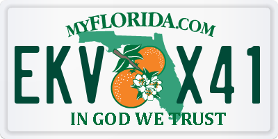 FL license plate EKVX41