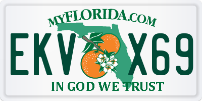 FL license plate EKVX69