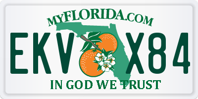 FL license plate EKVX84