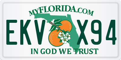 FL license plate EKVX94