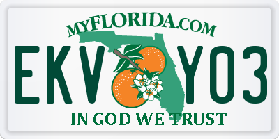 FL license plate EKVY03