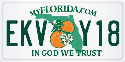 FL license plate EKVY18