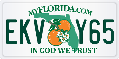 FL license plate EKVY65