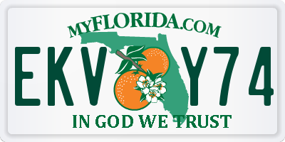 FL license plate EKVY74