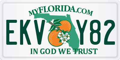 FL license plate EKVY82