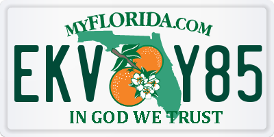 FL license plate EKVY85