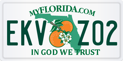 FL license plate EKVZ02