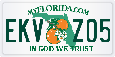 FL license plate EKVZ05