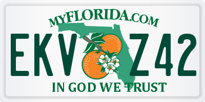 FL license plate EKVZ42