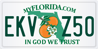 FL license plate EKVZ50