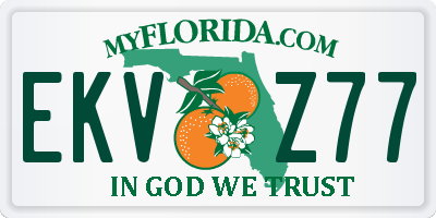FL license plate EKVZ77