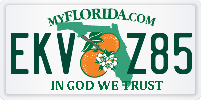 FL license plate EKVZ85