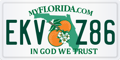 FL license plate EKVZ86