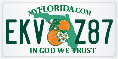 FL license plate EKVZ87