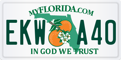 FL license plate EKWA40