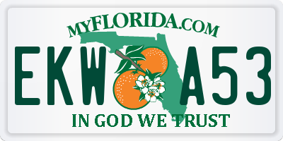 FL license plate EKWA53