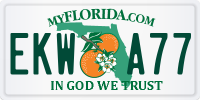 FL license plate EKWA77