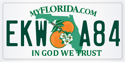 FL license plate EKWA84