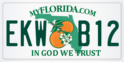 FL license plate EKWB12