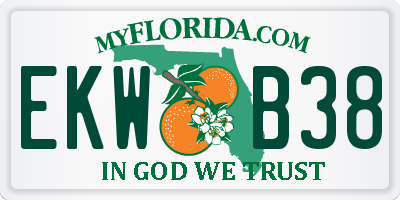 FL license plate EKWB38