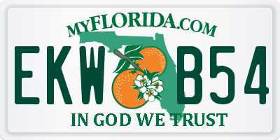 FL license plate EKWB54