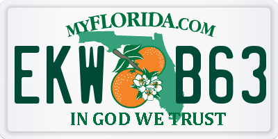 FL license plate EKWB63