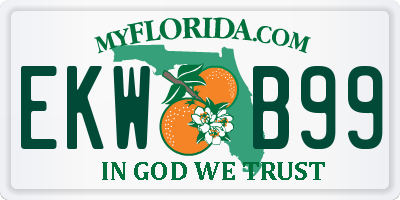 FL license plate EKWB99