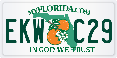 FL license plate EKWC29