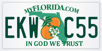 FL license plate EKWC55