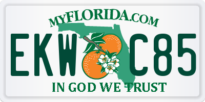 FL license plate EKWC85