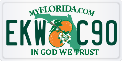 FL license plate EKWC90