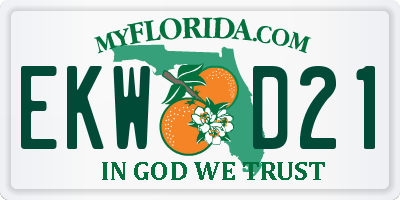 FL license plate EKWD21