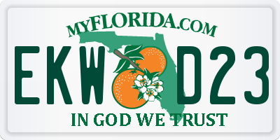 FL license plate EKWD23