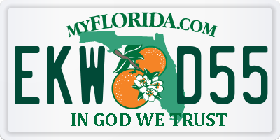FL license plate EKWD55
