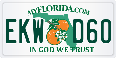 FL license plate EKWD60