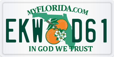 FL license plate EKWD61