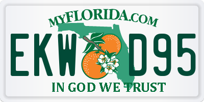 FL license plate EKWD95