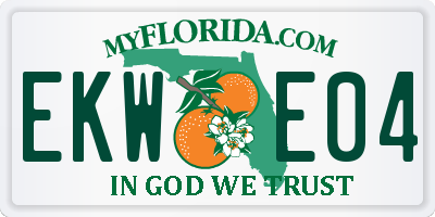 FL license plate EKWE04