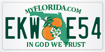 FL license plate EKWE54