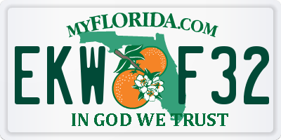 FL license plate EKWF32