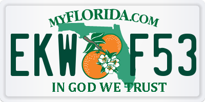 FL license plate EKWF53