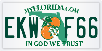 FL license plate EKWF66