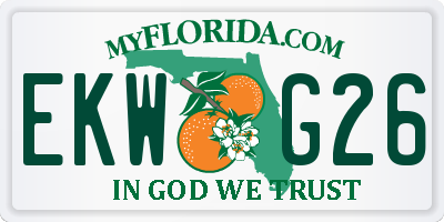 FL license plate EKWG26