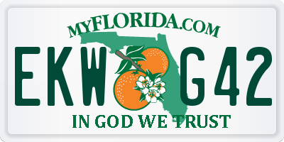 FL license plate EKWG42