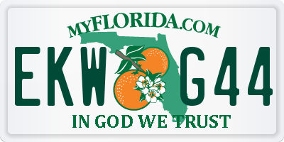 FL license plate EKWG44